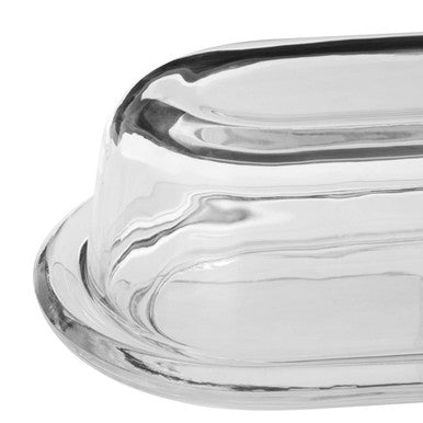 Olivia Clear Glass Butter Dish - Nest UK