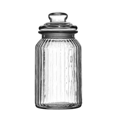 Ribbed Glass Storage Jar 1300 ml | Abbie