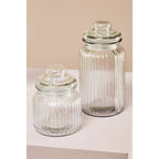 Ribbed Glass Storage Jar 1300 ml | Abbie
