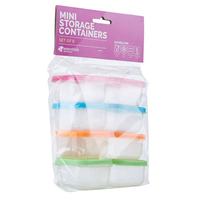 Bitty Set of 8 Mini Storage Plastic Containers | Mini Storage Containers