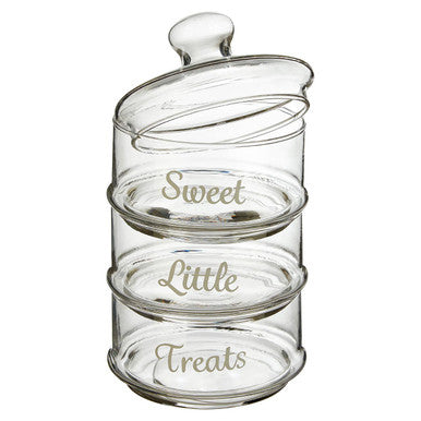 Olivia Stackable 3 Tier Glass Storage Jar - Nest UK