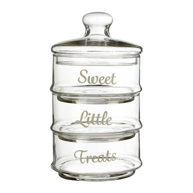Olivia Stackable 3 Tier Glass Storage Jar - Nest UK