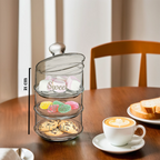 Olivia Stackable 3 Tier Glass Storage Jar - Nest UK