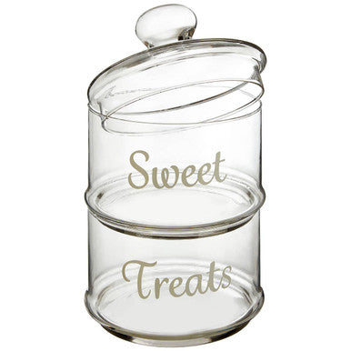 Olivia Stackable 2 Tier Glass Storage Jar - Nest UK