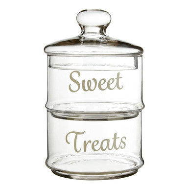 Olivia Stackable 2 Tier Glass Storage Jar - Nest UK