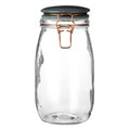 Luca Retro Pastel Grey Glass Jar - 1500ml