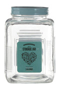 Luca Assorted Square Clear Glass Large Storage Jar