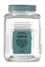 Luca Assorted Square Clear Glass Large Storage Jar
