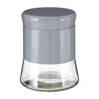 Luca Grey Steel and Glass Storage Jar - 800ml