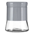 Luca Grey Steel and Glass Storage Jar - 800ml