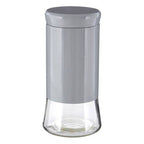 Luca Grey Steel and Glass Storage Jar - 1500ml