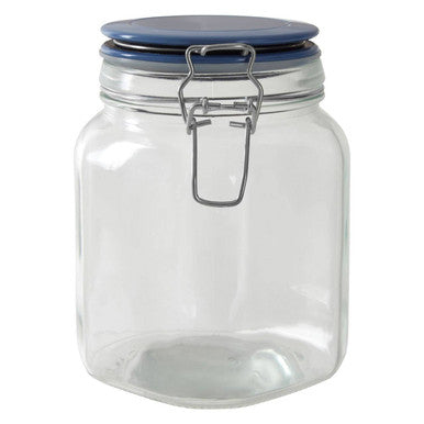 Luca Glass Storage Jar 1050 ml  (3 Assorted Colours)