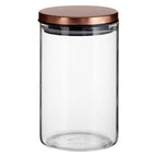Freska Glass Storage Jar with Rose Gold Lid  950ml