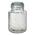 Apiary Textured Glass Jar with Blue Seal 1300ml