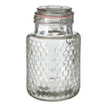 Textured Glass Jar with Pink Seal 1300ml | Apiary