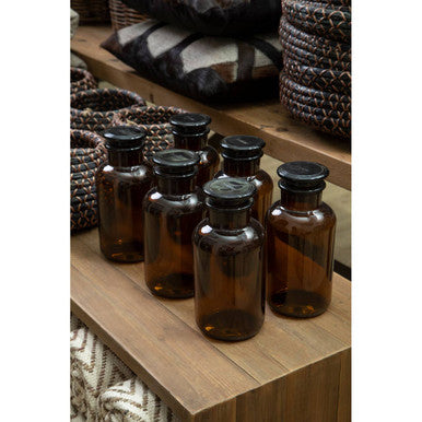 Large Amber Glass Bottle | Apothecary