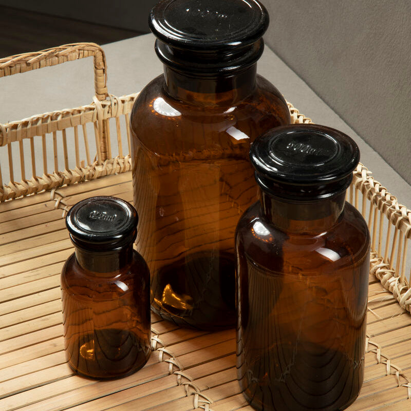 Medium Amber Glass Bottle | Apothecary