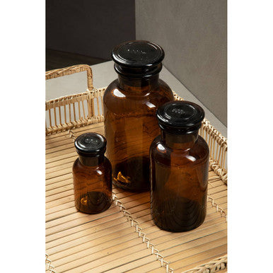 Black Glass Reagent Bottle | Apothecary
