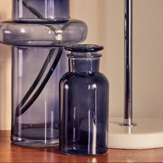 Large Smoke Grey Reagent Bottle | Apothecary