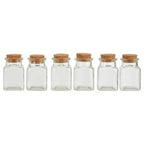 Set of 6 Square Small Glass Jars | Tromso