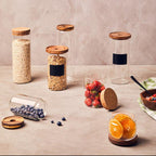 Freska Glass Jar with Acacia wood Lid 1600ml