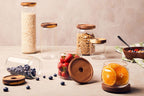 Freska Glass Jar with Acacia wood Lid 1600ml