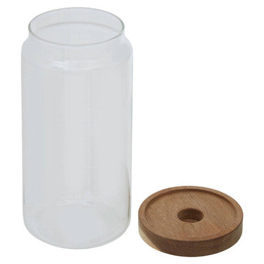 Freska Glass Storage Jar with Acacia Wood Lid 1000ml