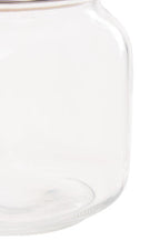 Luca Square 1050Ml Glass Jar With Wooden Lid