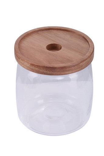 Glass Storage Jar with Acacia Lid 860 Ml | Tromso