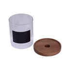 Glass Storage Jar with Acacia Lid and Chalkboard 750 Ml | Tromso