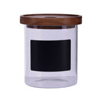Glass Storage Jar with Acacia Lid and Chalkboard 750 Ml | Tromso