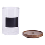 Glass Storage Jar with Acacia Lid and Chalkboard 950 Ml | Tromso
