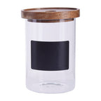 Glass Storage Jar with Acacia Lid and Chalkboard 950 Ml | Tromso