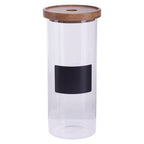 Glass Storage Jar with Acacia Lid and Chalkboard 1800 Ml | Tromso