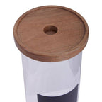 Glass Storage Jar with Acacia Lid and Chalkboard 1800 Ml | Tromso