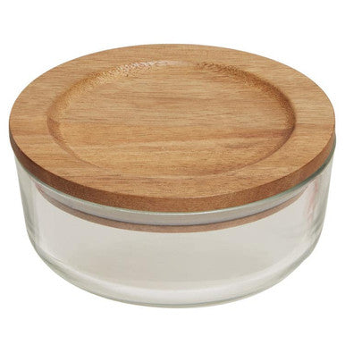 300Ml Glass Container with Acacia Lid | Freska