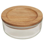 300Ml Glass Container with Acacia Lid | Freska