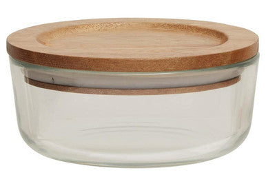 300Ml Glass Container with Acacia Lid | Freska