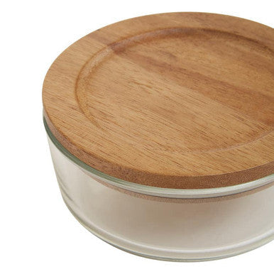300Ml Glass Container with Acacia Lid | Freska