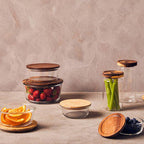 850Ml Glass Container with Acacia Lid | Freska