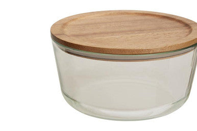 1650Ml Glass Container with Acacia Lid | Freska