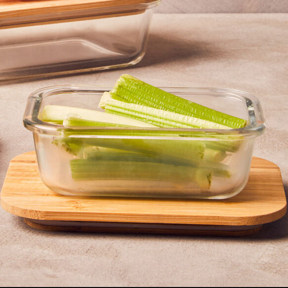 370Ml Glass Container with Bamboo Lid | Freska