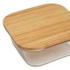 800Ml Glass Container with Bamboo Lid | Freska