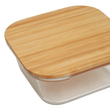 800Ml Glass Container with Bamboo Lid | Freska