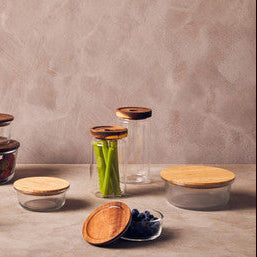400Ml Glass Container with Bamboo Lid | Freska