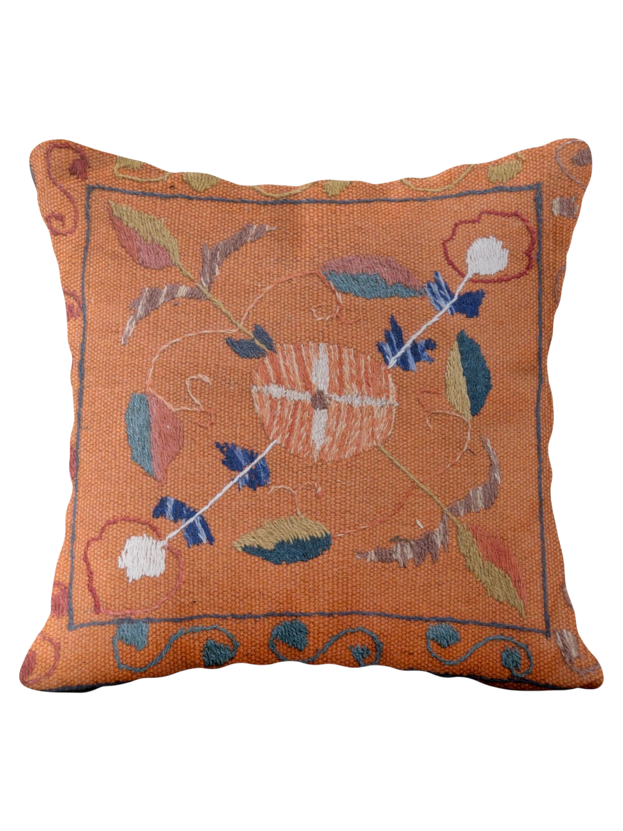 Suzani Hand Embroidered Cushion Cover - 45 x 45 cm