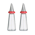 Red Plastic Oil and Vinegar Set | Cone Condiments