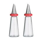 Red Plastic Oil and Vinegar Set | Cone Condiments