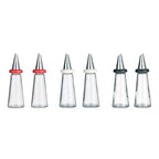 Red Plastic Oil and Vinegar Set | Cone Condiments