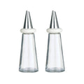 Cream Plastic Oil and Vinegar Set | Cone Condiments
